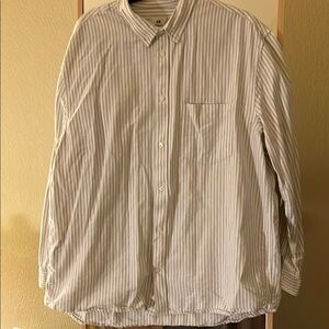 H&M Striped Men's Shirt - green/Beige